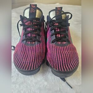 Nike Air Vapor Max FlykNit Women's 6.5   Blackened Blue/Kinetic Green-magic Embe